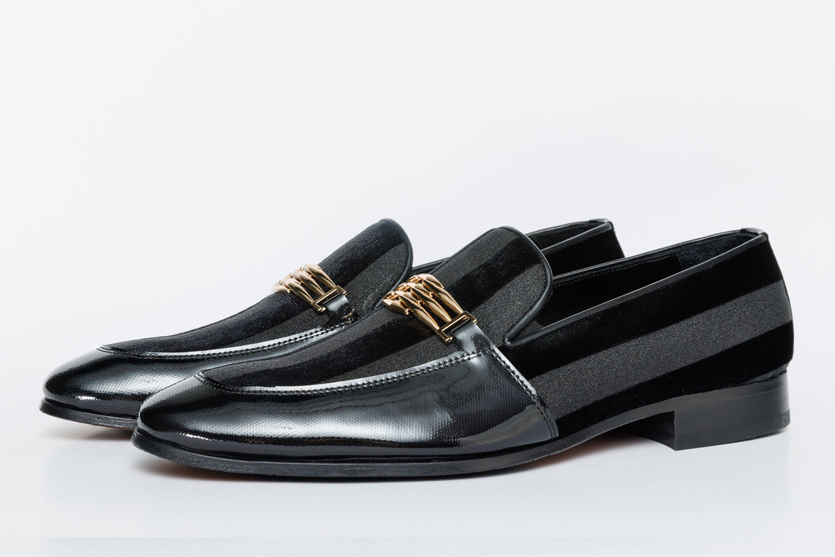 Vinci Leather The Pontalto Leather Men Shoe Black Bit Loafer – product view 2