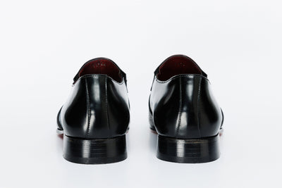 Vinci Leather The Everest Black Leather Cap Toe Dress Loafer Men Shoe – product view 4