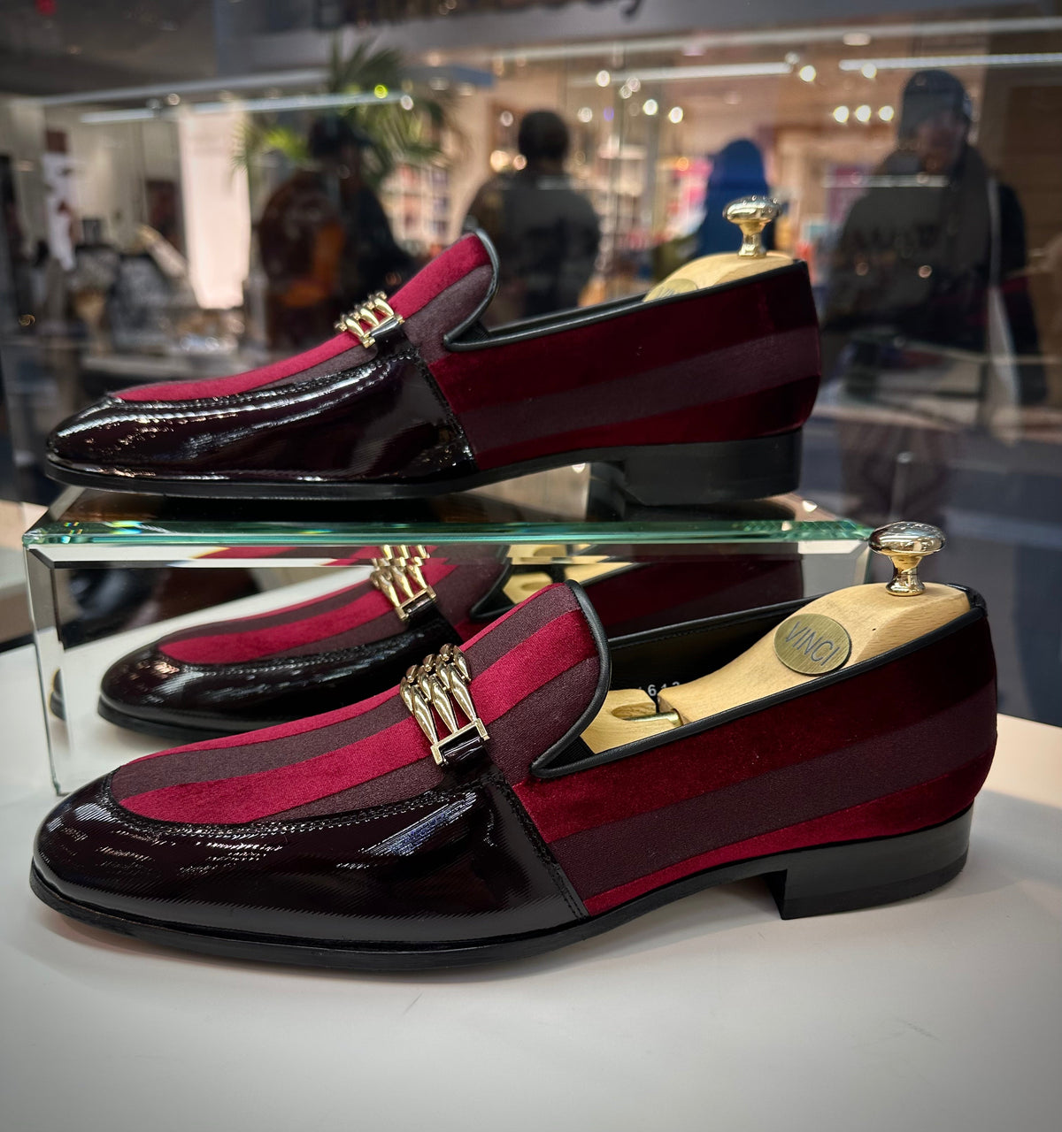 Vinci Leather The Pontalto Leather Men Shoe Burgundy Bit Loafer – product view 6