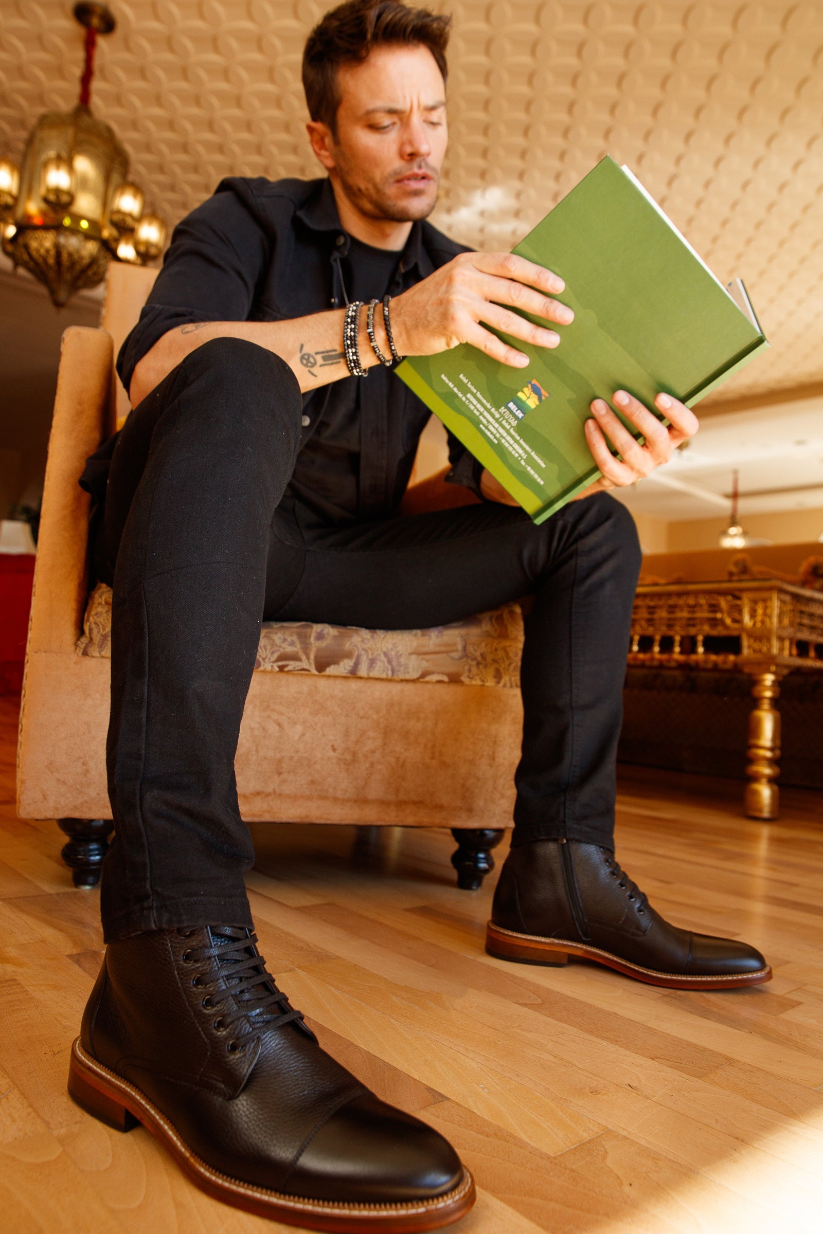 The Belek Black Open Walk Suede Leather Men Boot Final Sale!