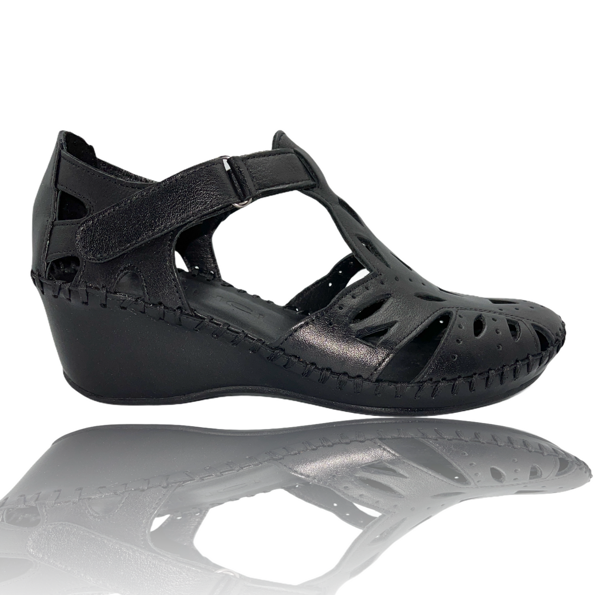 Vinci Leather The Tonmawr Black Leather Sandal Final Sale! – product view 1