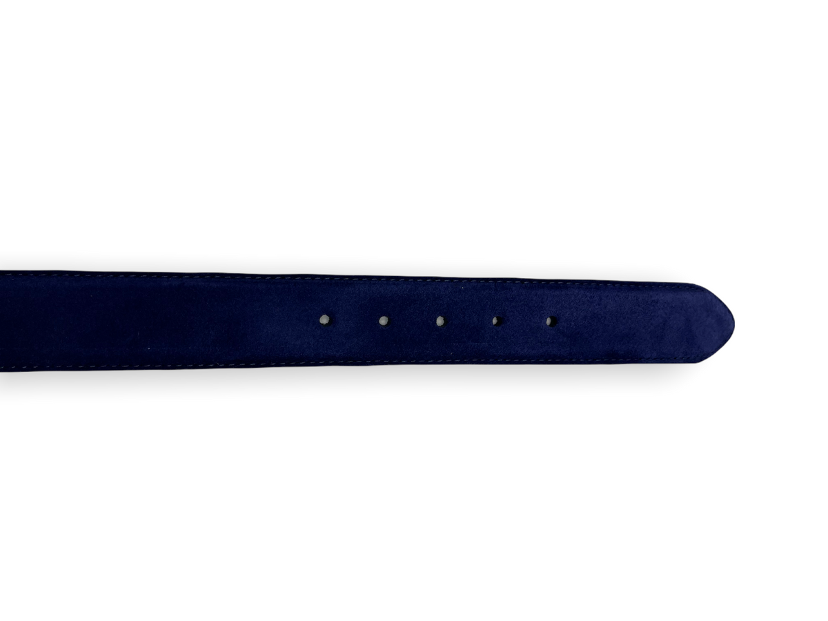 Vinci Leather The Bari Navy Suede Leather Belt – product view 8