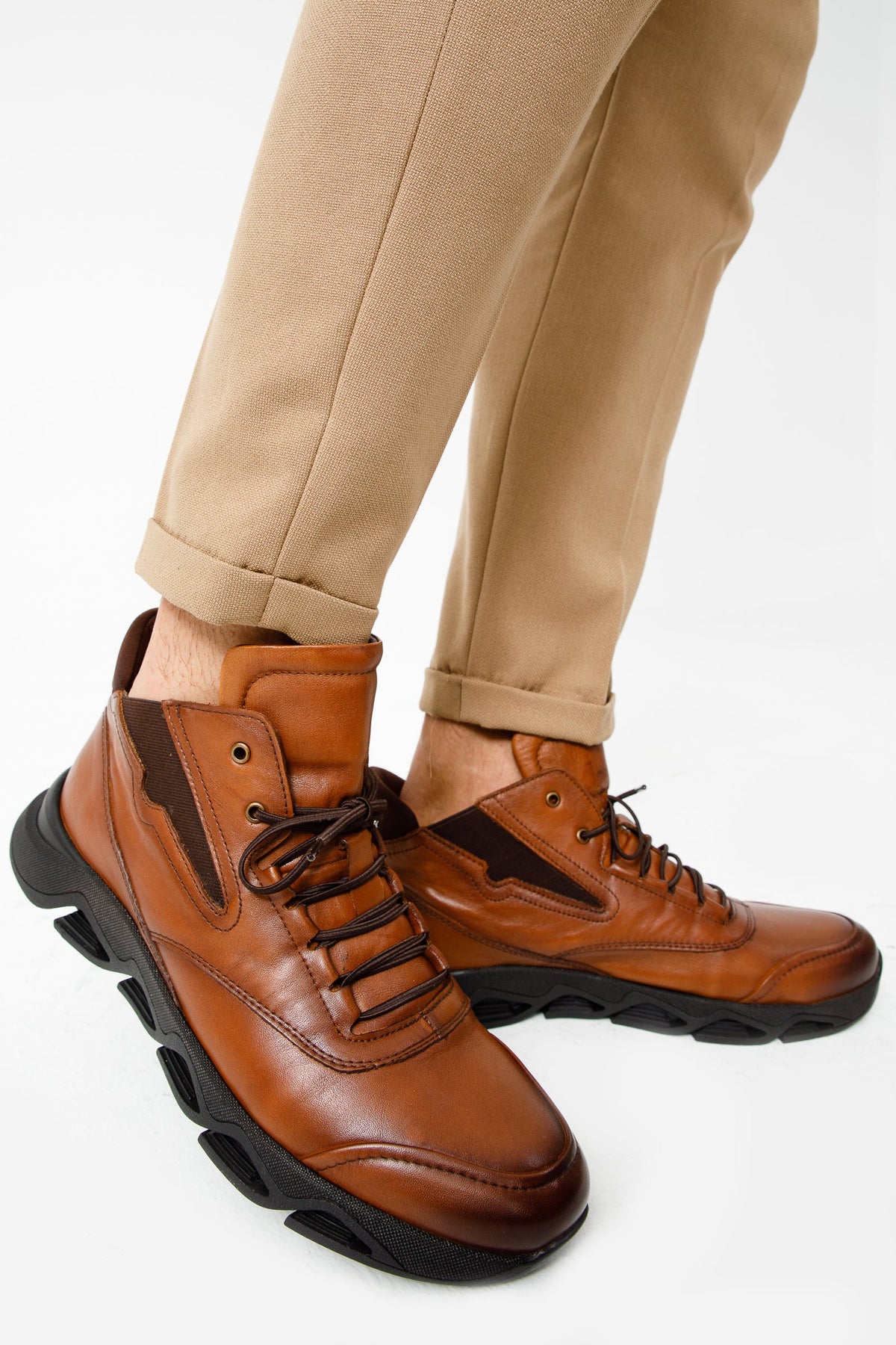 Vinci Leather The Montana Tan Leather Casual Men Boot Final Sale! – product view 2