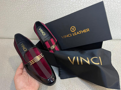 Vinci Leather The Pontalto Leather Men Shoe Burgundy Bit Loafer – product view 10