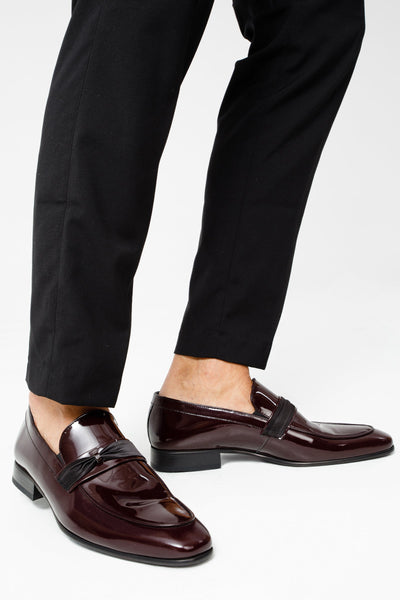 The Dodoma Burgundy Patent Leather Loafer Men Shoe