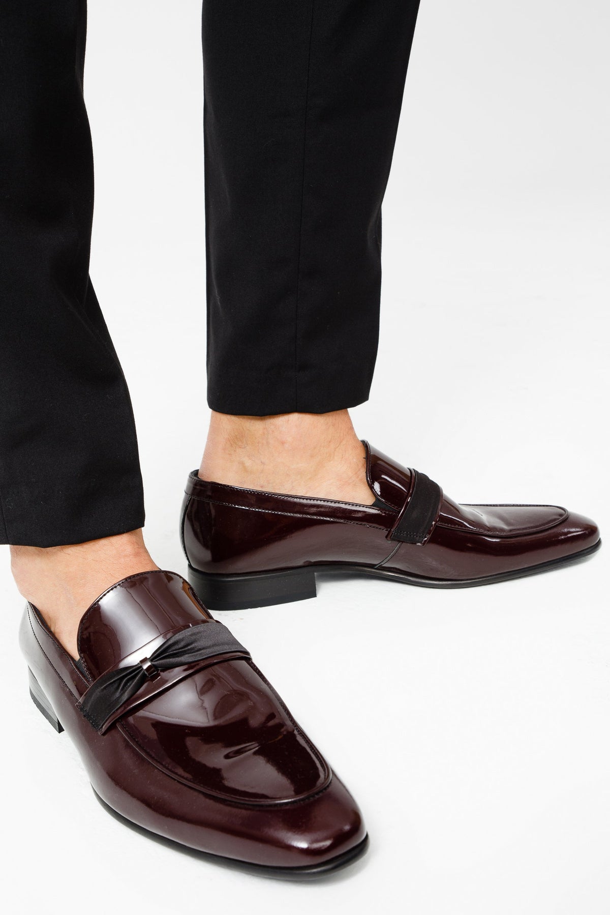 Vinci Leather The Dodoma Burgundy Patent Leather Loafer Men Shoe – product view 11