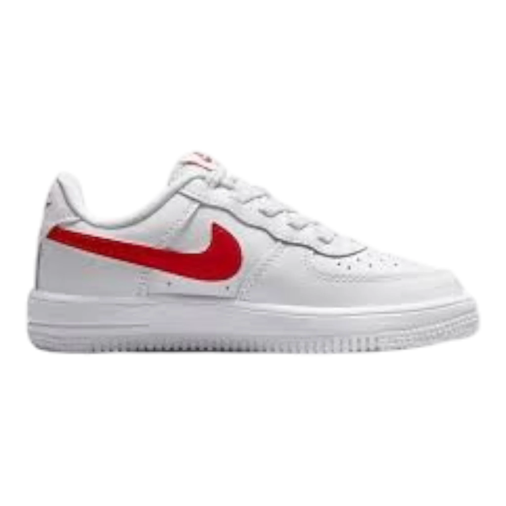 Nike Air Force 1 '07 LV8 Little Kids' (PS) Sneakers — White/Red Leather Low-Top