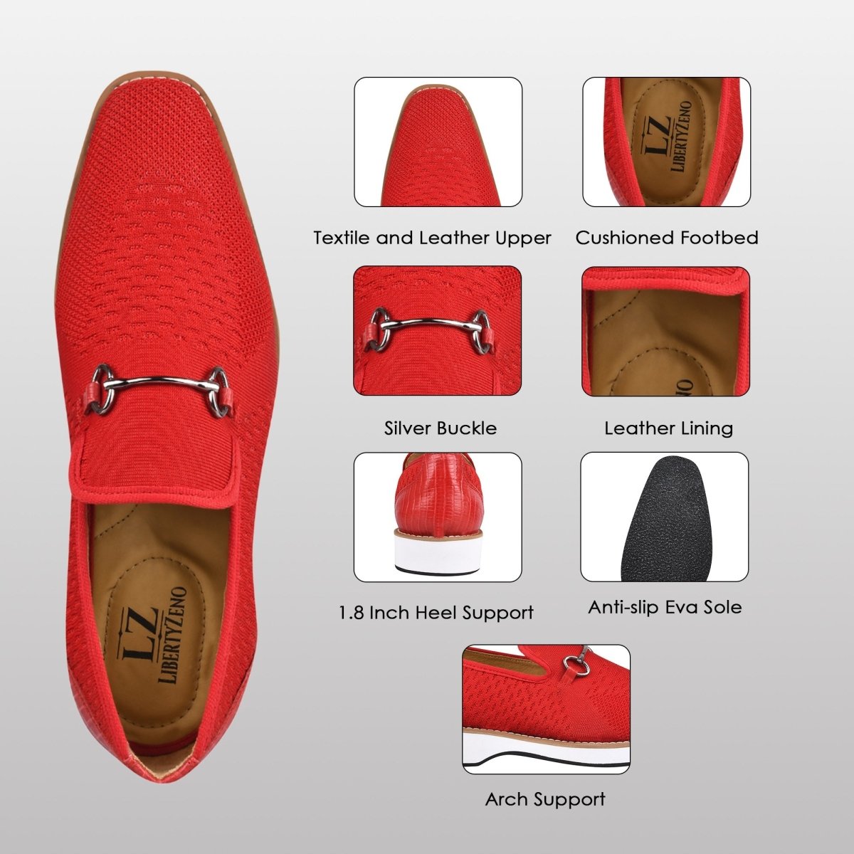 Liberty Zeno Jack Mens Leather Textile Casual Loafers