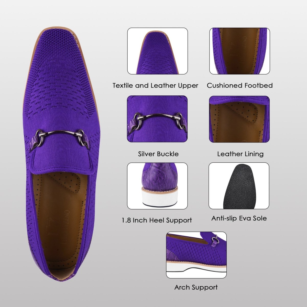 Liberty Zeno Jack Mens Leather Textile Casual Loafers