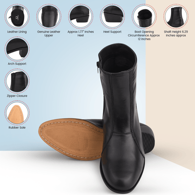 Liberty Zeno Jazzy Jackman Leather Ankle Length Boots for Men