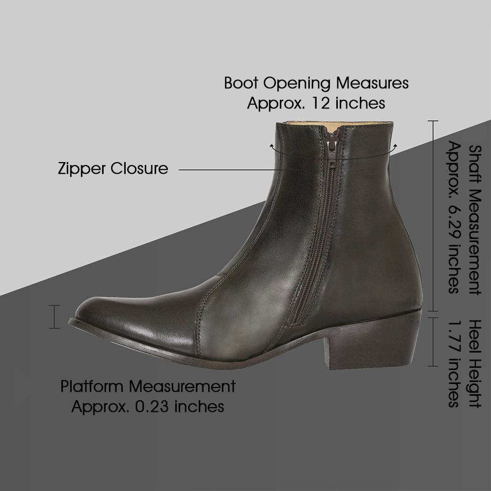 Liberty Zeno Jazzy Jackman Leather Ankle Length Boots for Men