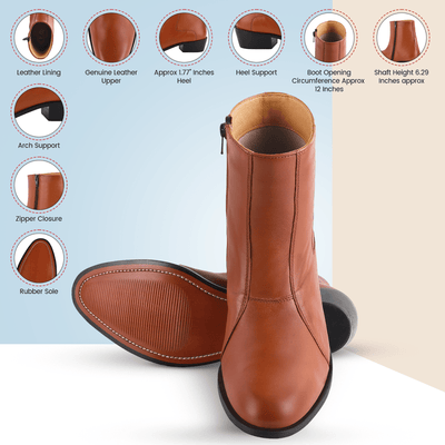 Liberty Zeno Jazzy Jackman Leather Ankle Length Boots for Men