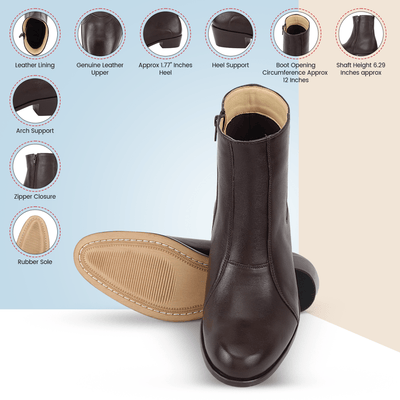 Liberty Zeno Jazzy Jackman Leather Ankle Length Boots for Men