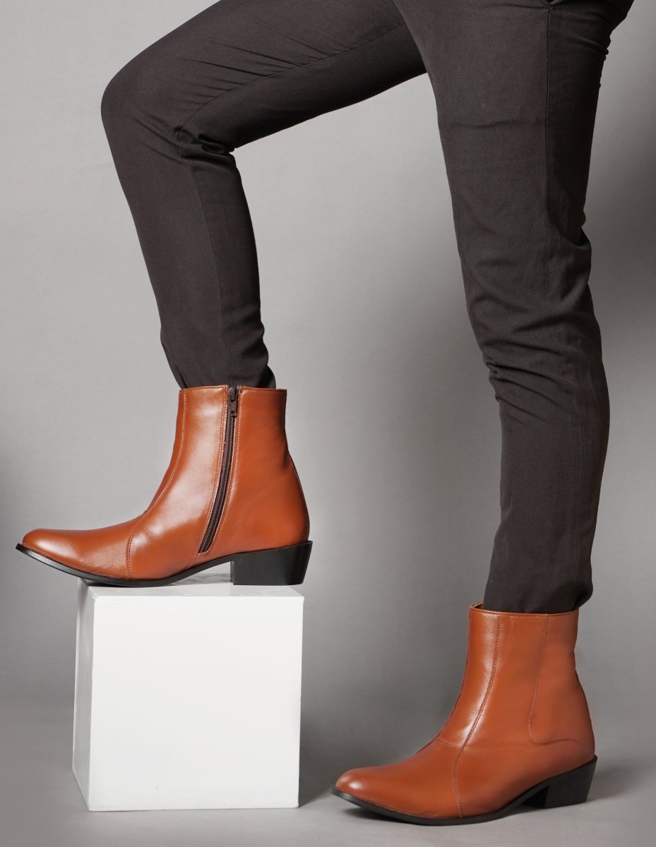 Liberty Zeno Jazzy Jackman Leather Ankle Length Boots for Men