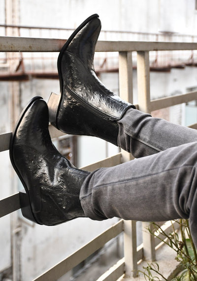 Liberty Zeno Jazzy Jackman Leather Print Ankle Length Boots