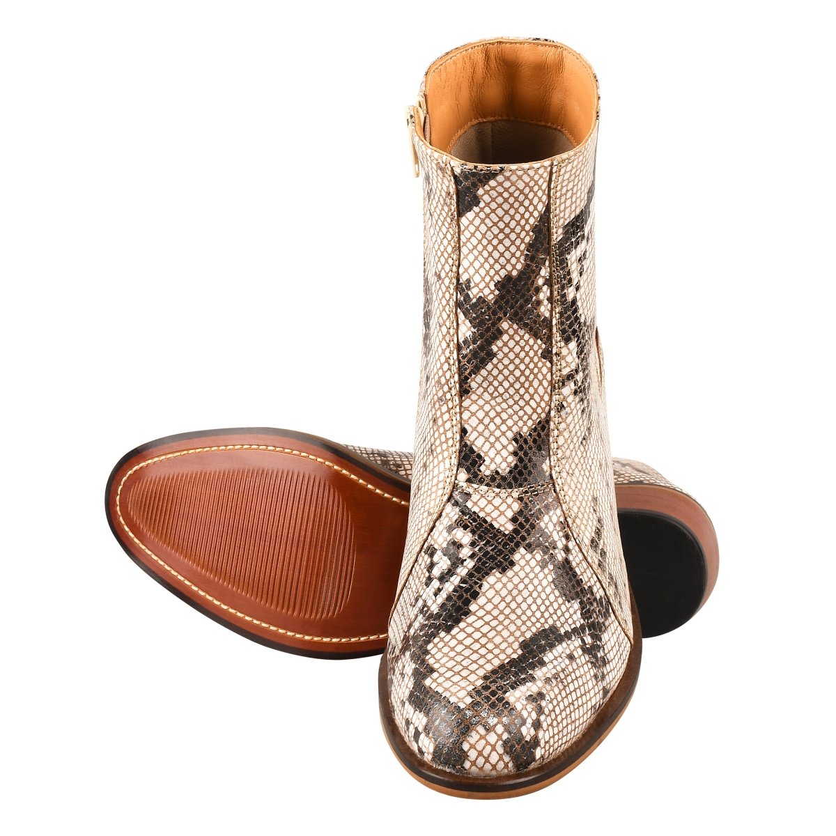 Liberty Zeno Jazzy Jackman Leather Print Ankle Length Boots