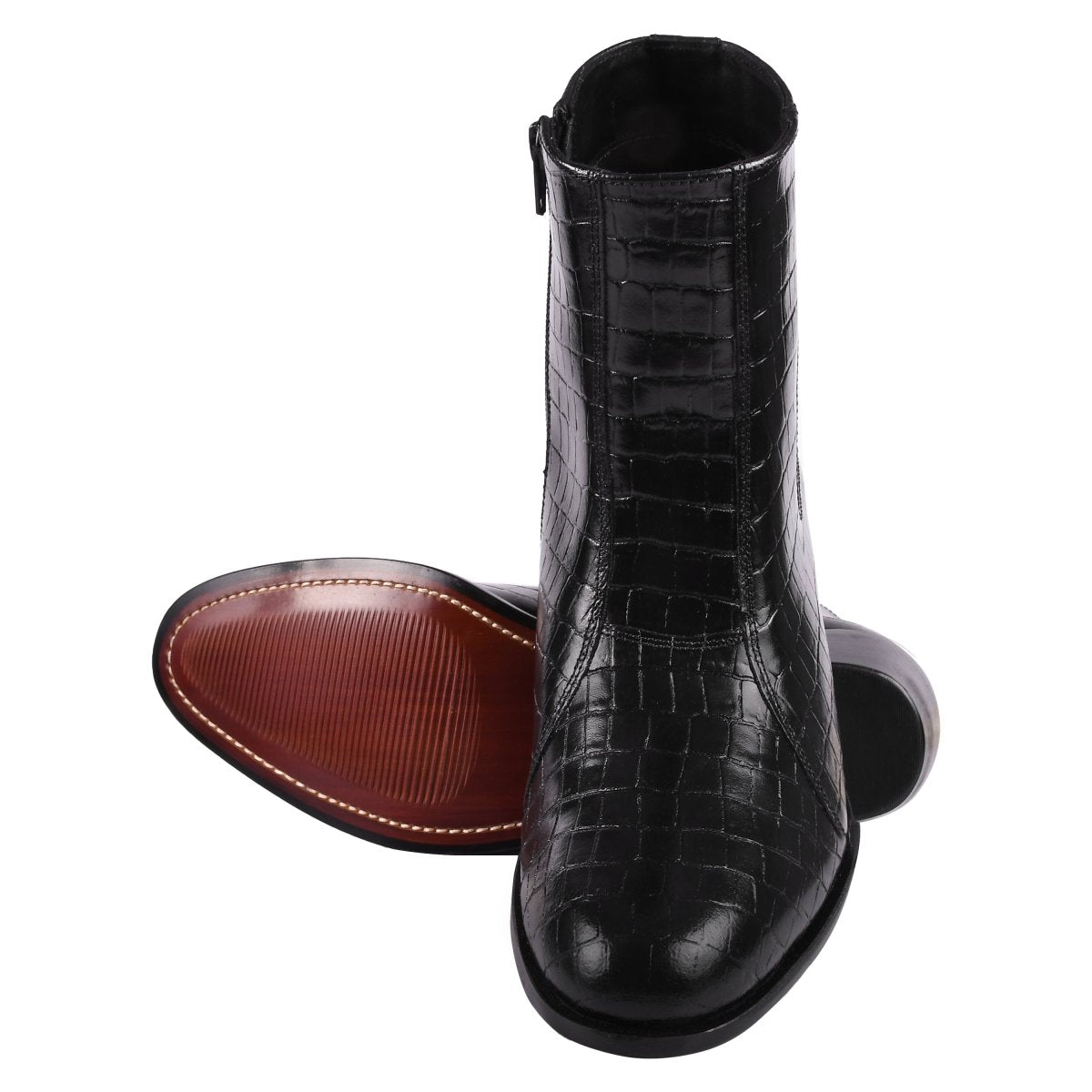 Liberty Zeno Jazzy Jackman Leather Print Ankle Length Boots