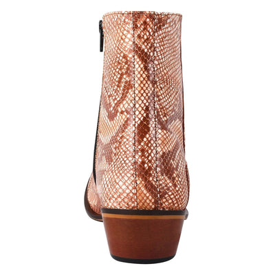 Liberty Zeno Jazzy Jackman Leather Print Ankle Length Boots