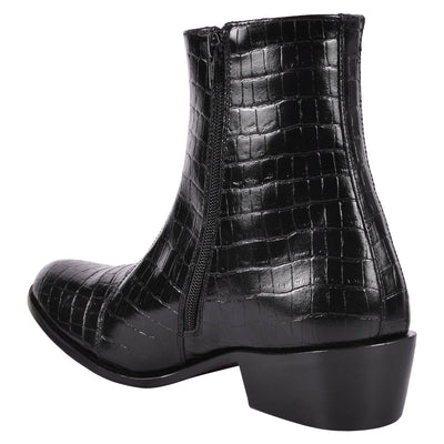 Liberty Zeno Jazzy Jackman Leather Print Ankle Length Boots