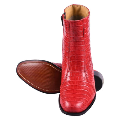 Liberty Zeno Jazzy Jackman Leather Print Ankle Length Boots