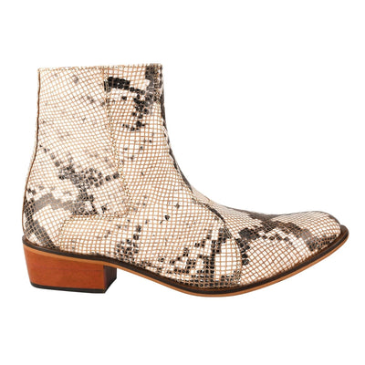 Liberty Zeno Jazzy Jackman Leather Print Ankle Length Boots
