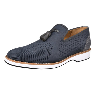 Jean Leather Textile Casual Loafers