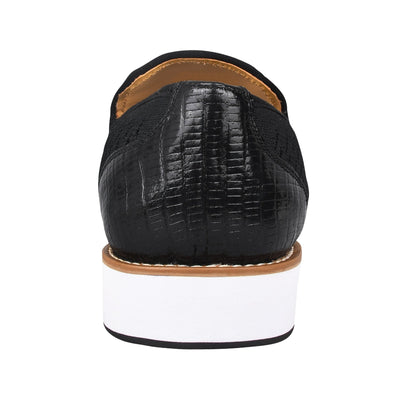 Jean Leather Textile Casual Loafers