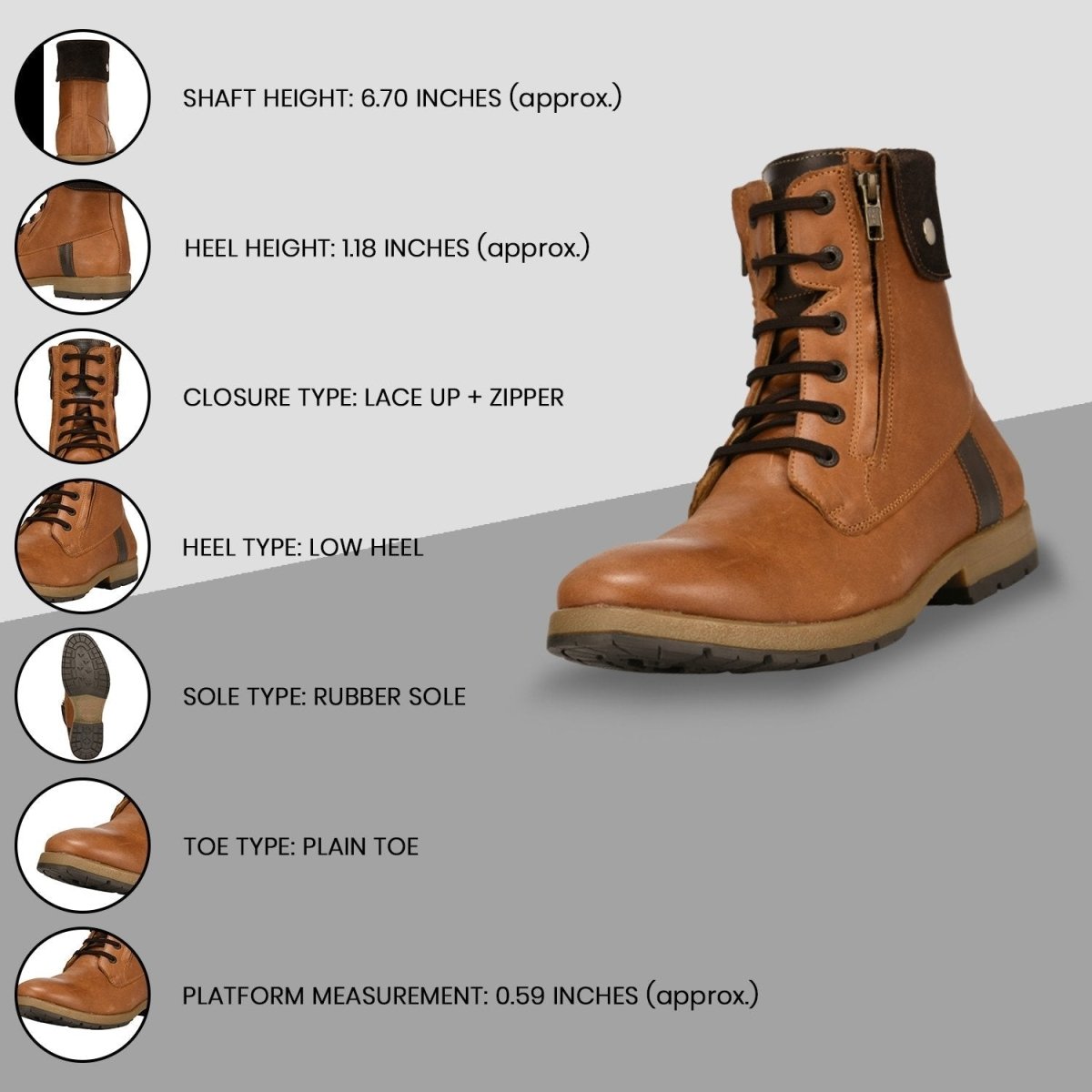 Liberty Zeno Jerry Leather Ankle Length Boots