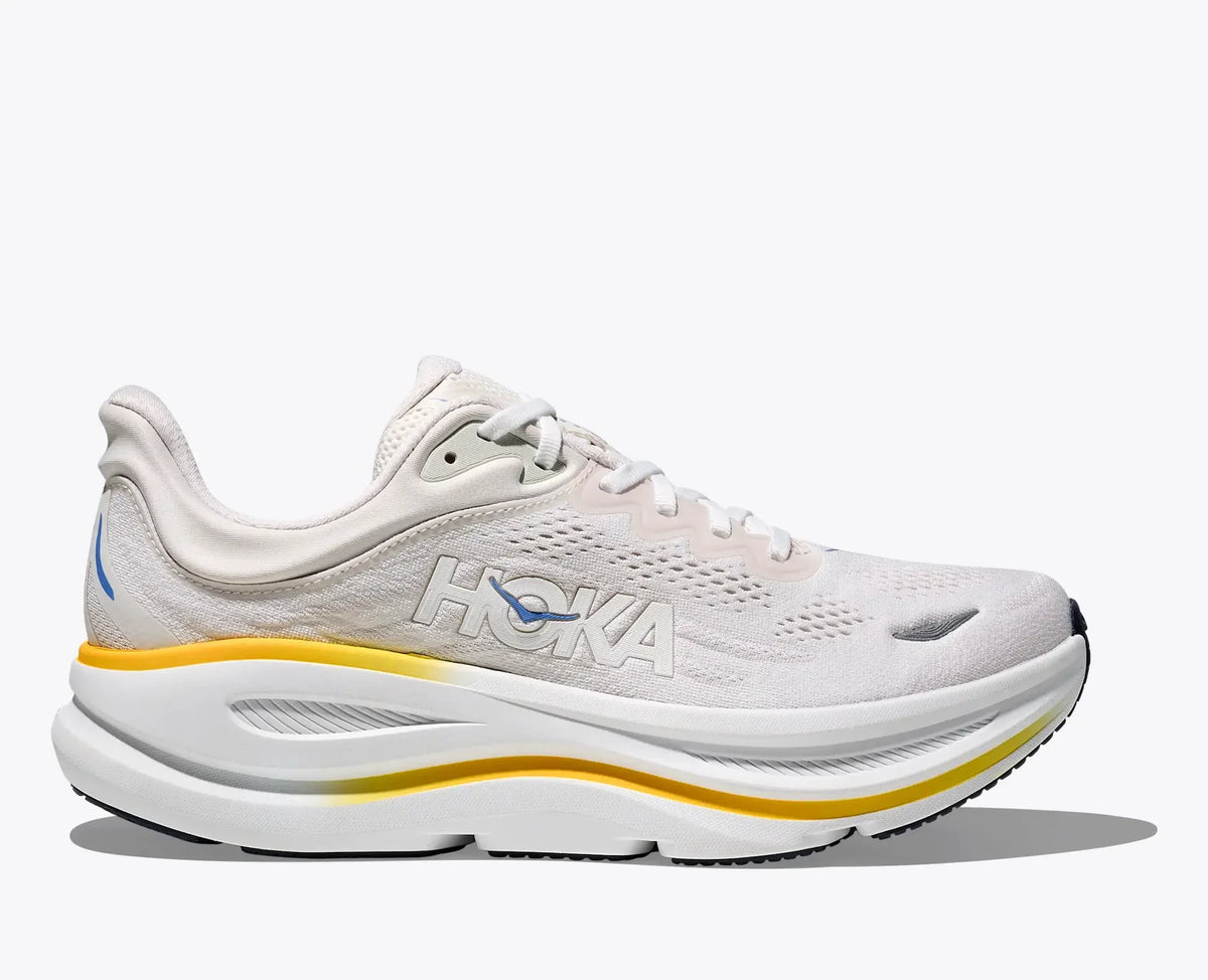 HOKA Bondi 9 Men's Running Shoes — White/Grout