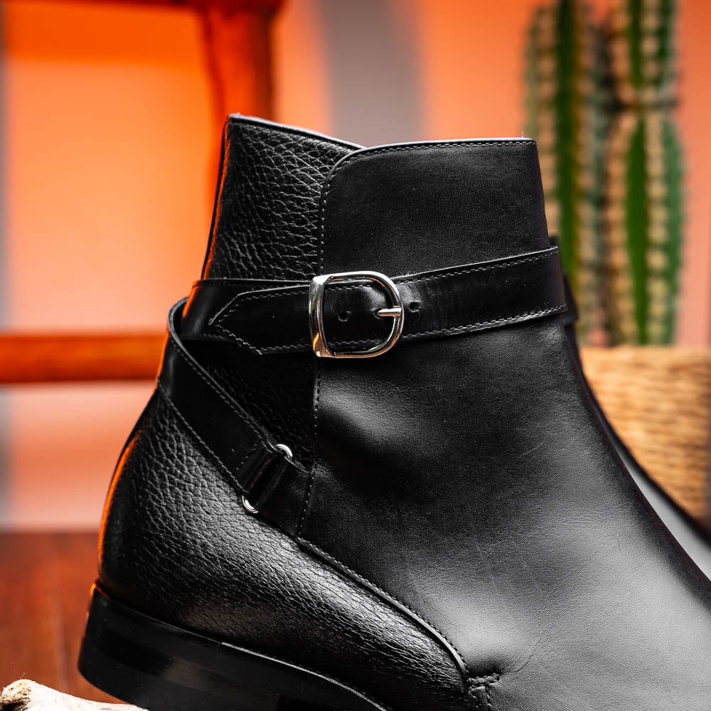 Zelli Italia Men's 45-600-BLK Jodphur Italian Calfskin Boot, Black