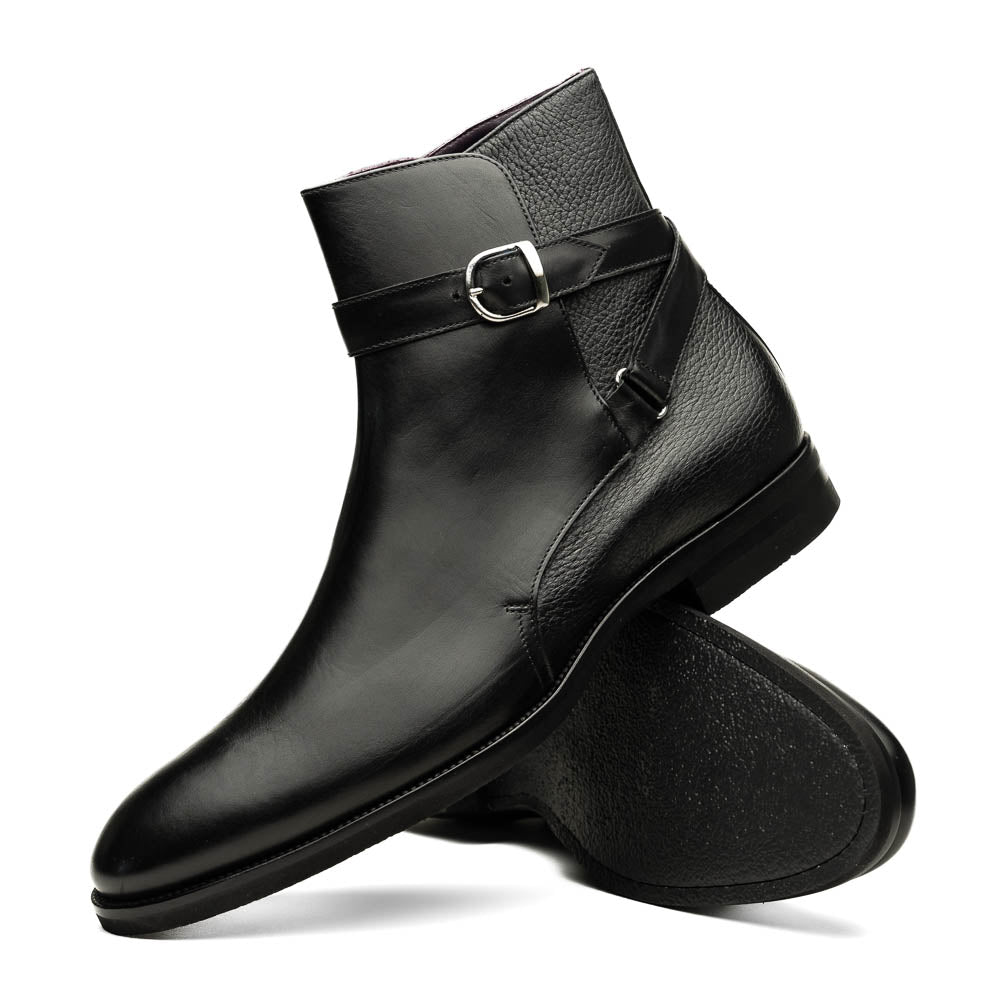 Zelli Italia Men's 45-600-BLK Jodphur Italian Calfskin Boot, Black