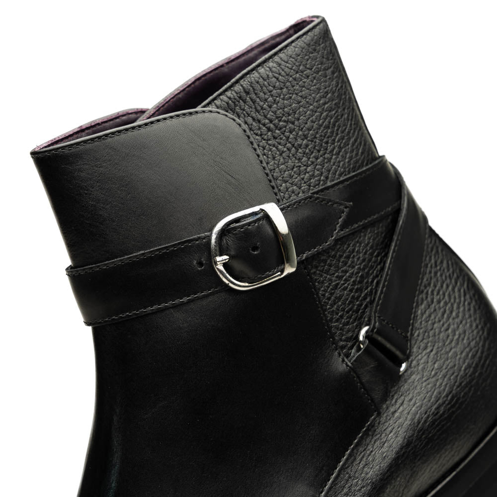 Zelli Italia Men's 45-600-BLK Jodphur Italian Calfskin Boot, Black