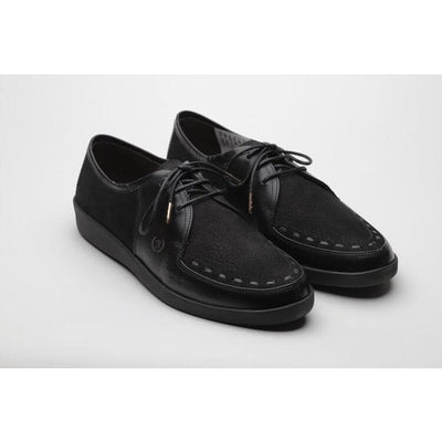 Johnny Famous Bally Style Delancey Men's Black Leather Low Tops