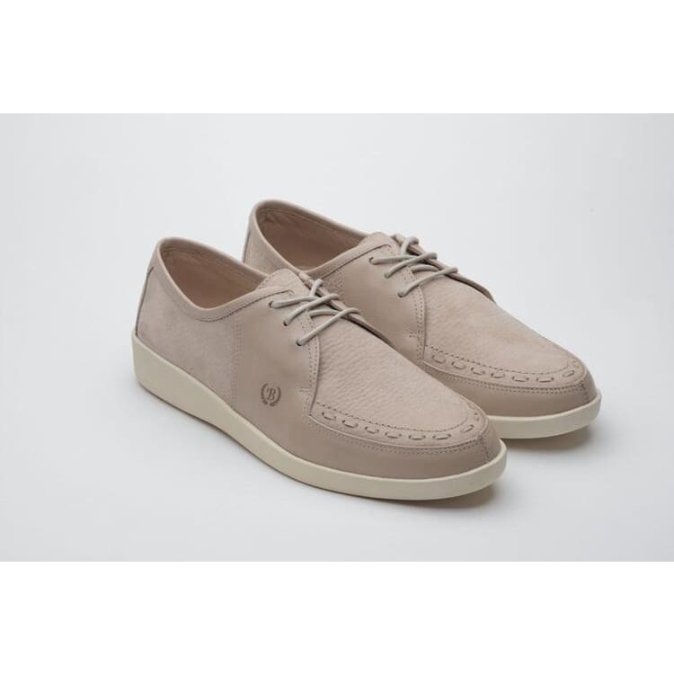 Johnny Famous Bally Style Delancey Men's Cream Leather Low Tops