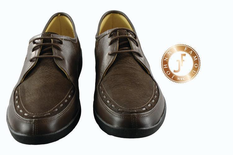 Johnny Famous Retro Bally 80’s Style Delancey Men’s Brown Cafe Leather Low Tops