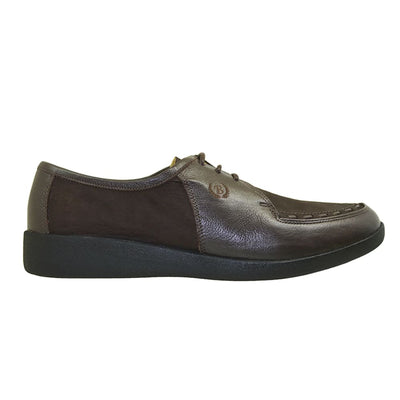 Johnny Famous Retro Bally 80’s Style Delancey Men’s Brown Cafe Leather Low Tops