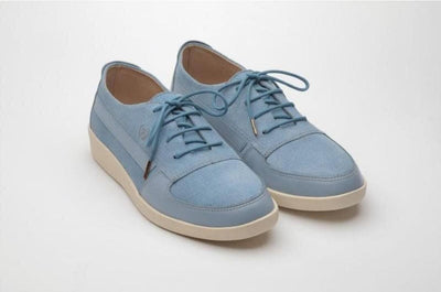 Johnny Famous Bally Style Midtown Men’s Low Tops – Powder Blue Suede – Vintage 80s Vibe