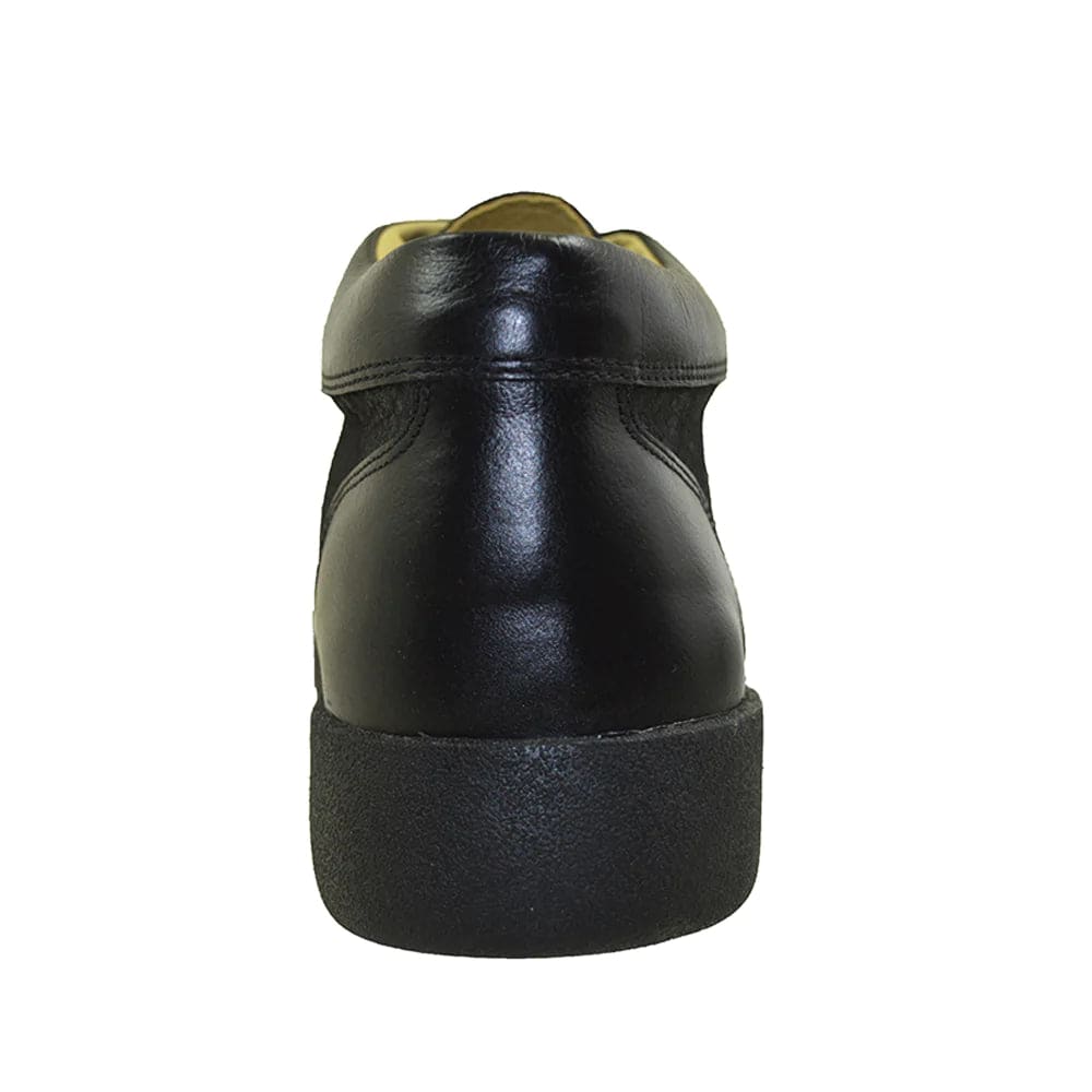 Johnny Famous Retro Bally 80’s Style Soho Men’s Black Elephant Leather High Tops