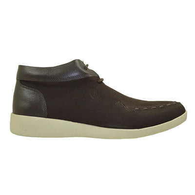 Johnny Famous Retro Bally 80’s Style Soho Men’s Brown Elephant Leather High Tops