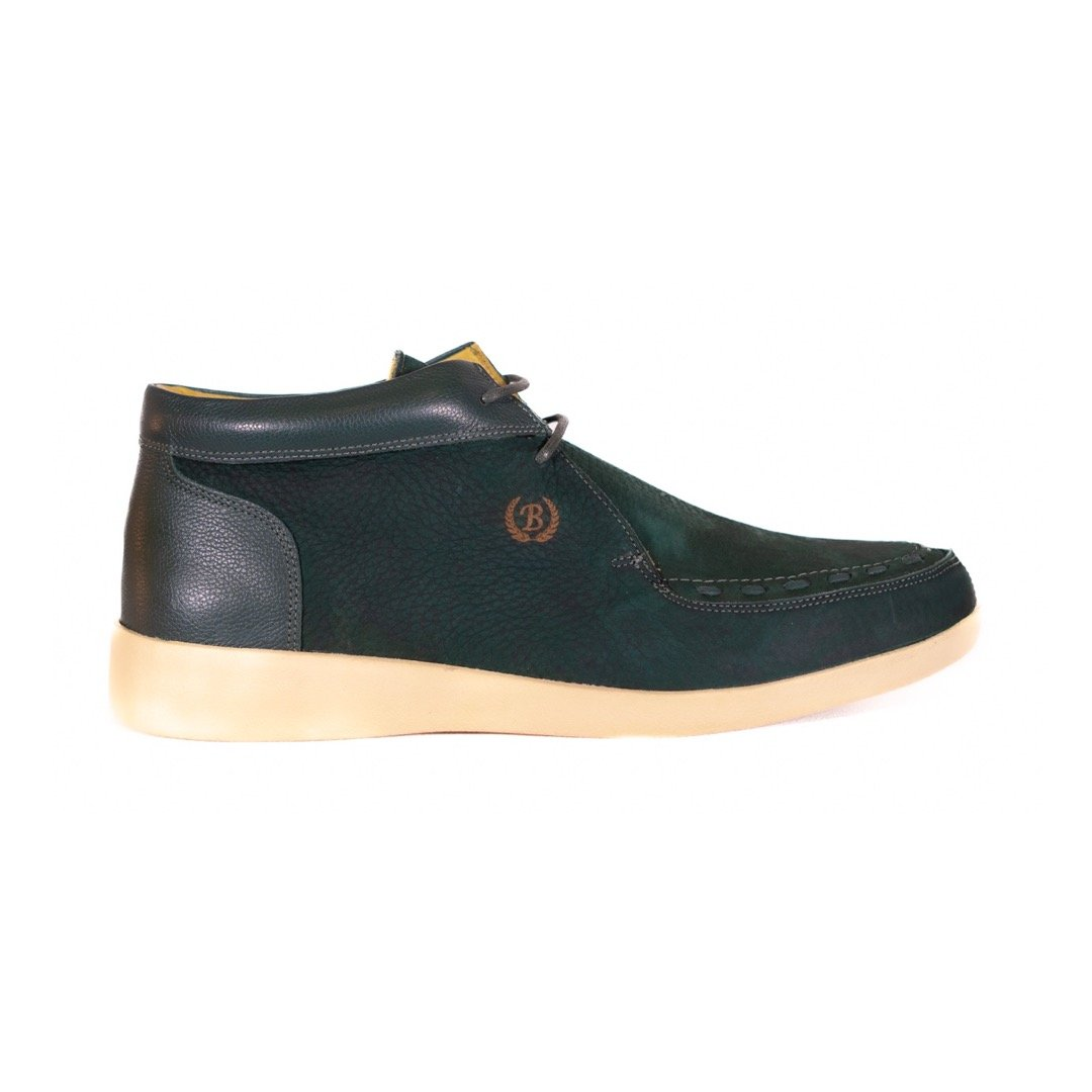Johnny Famous Soho emerald green shoe, official manufacturer outer-side photo on a white background