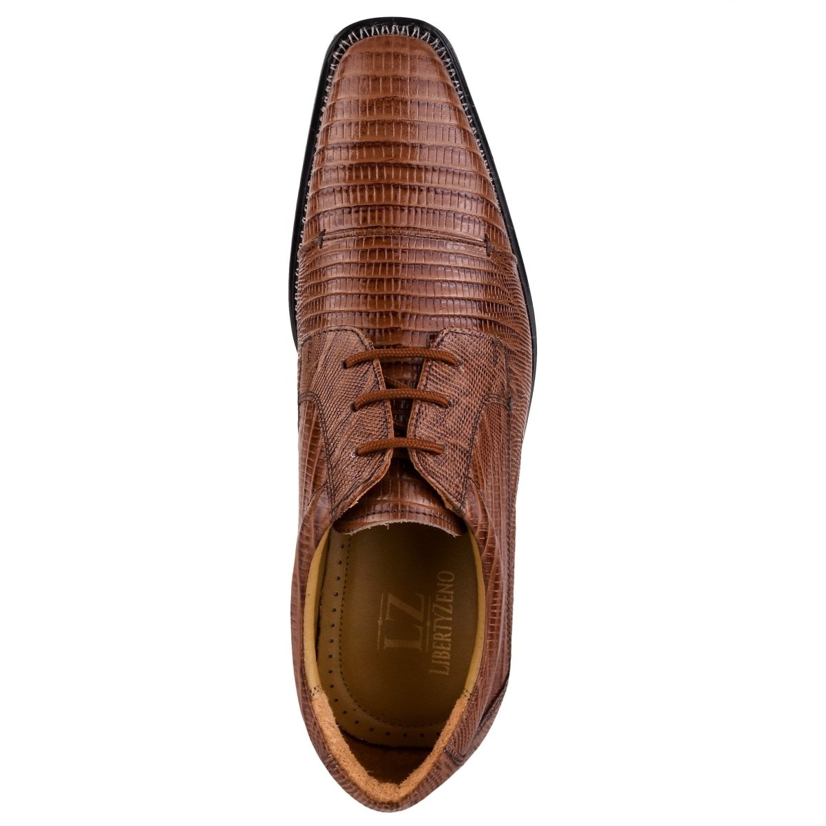 Liberty Zeno Jostin Genuine Leather Lizard Print Oxford Style Dress Shoes For Men