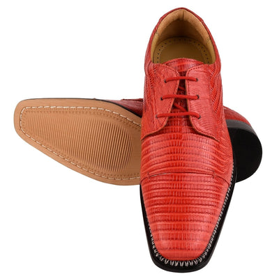 Liberty Zeno Jostin Genuine Leather Lizard Print Oxford Style Dress Shoes For Men