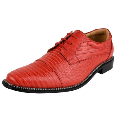 Liberty Zeno Jostin Genuine Leather Lizard Print Oxford Style Dress Shoes For Men
