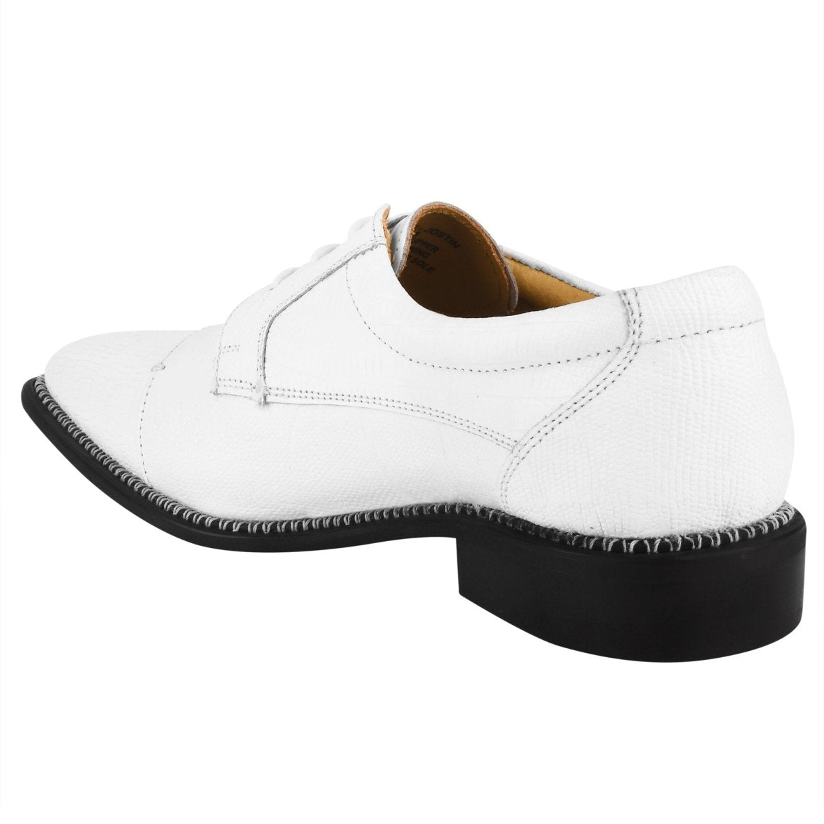 Liberty Zeno Jostin Genuine Leather Lizard Print Oxford Style Dress Shoes For Men