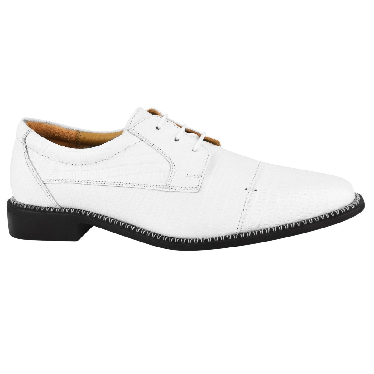 Liberty Zeno Jostin Genuine Leather Lizard Print Oxford Style Dress Shoes For Men