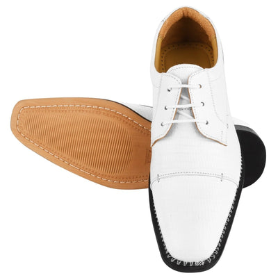 Liberty Zeno Jostin Genuine Leather Lizard Print Oxford Style Dress Shoes For Men