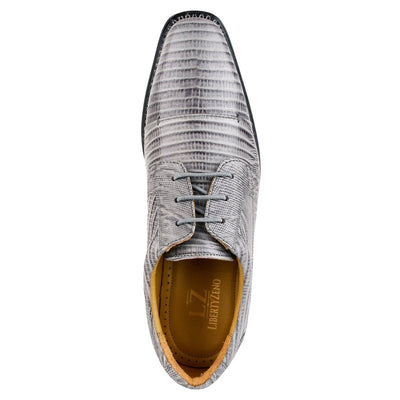 Liberty Zeno Jostin Genuine Leather Lizard Print Oxford Style Dress Shoes For Men