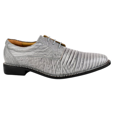 Liberty Zeno Jostin Genuine Leather Lizard Print Oxford Style Dress Shoes For Men