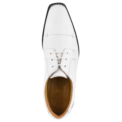 Liberty Zeno Jostin Genuine Leather Lizard Print Oxford Style Dress Shoes For Men