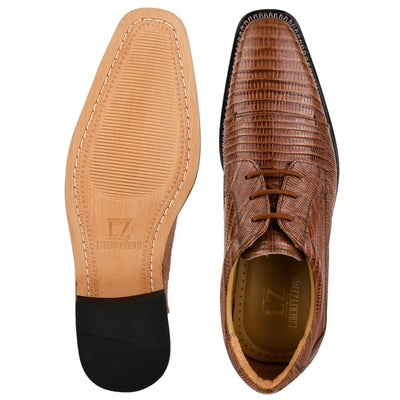 Liberty Zeno Jostin Genuine Leather Lizard Print Oxford Style Dress Shoes For Men